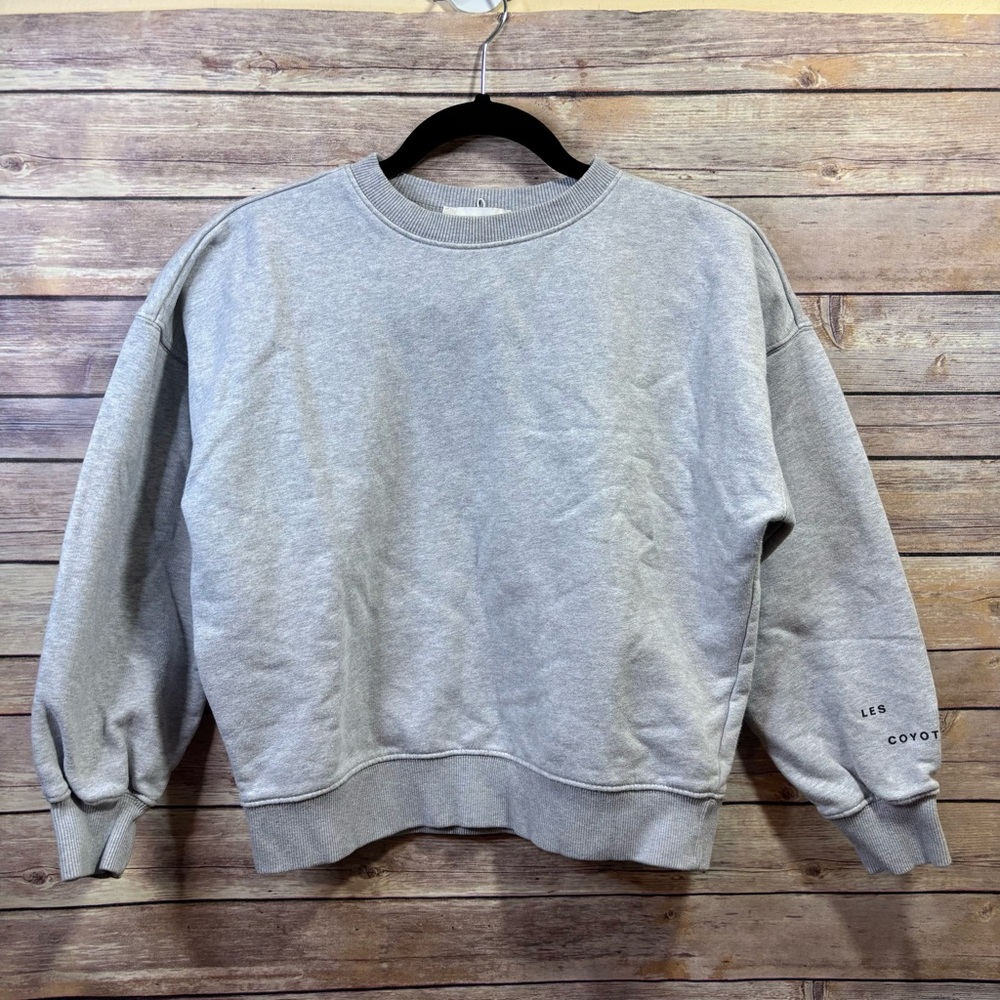Les Coyotes De Paris Gray Spellout Sweatshirt Size 12